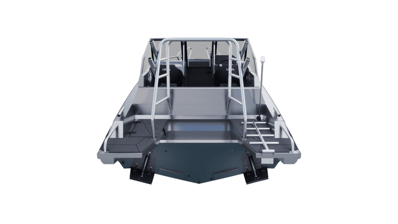 Rear view of the UMS 585DC fishing boat.