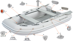 Parts of the Kolibri KM-3000DXL Inflatable Boat