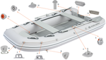 Parts of the Kolibri KM-330DXL Inflatable Boat