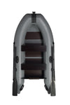 inflatable motor boat with slated floor