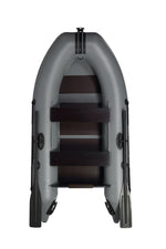 inflatable motor boat with slated floor