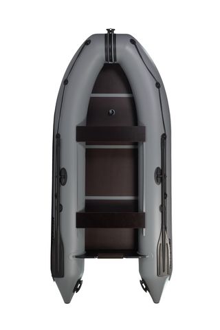 inflatable motor boat with book type floor