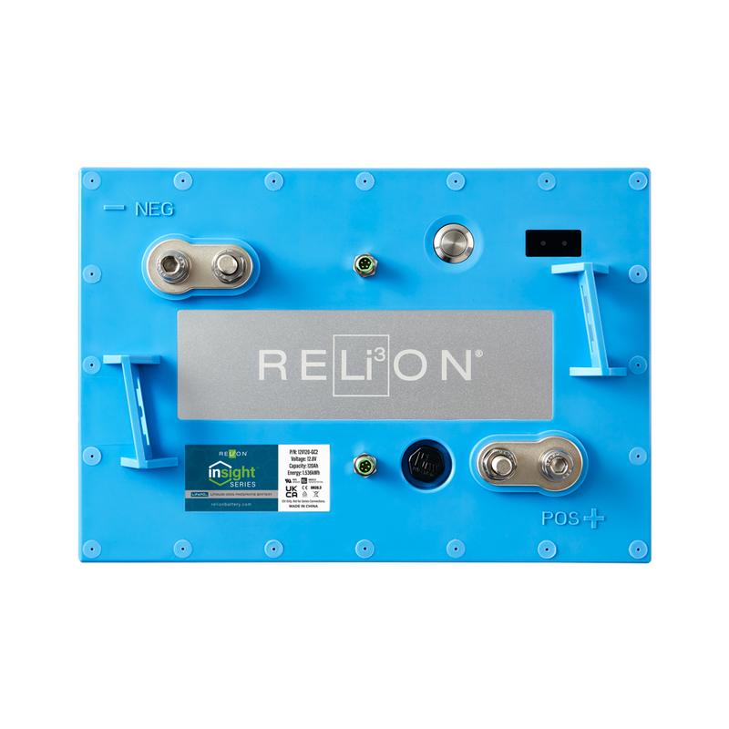 RELiON InSight Series 12V 120Ah lithium battery (Top view)