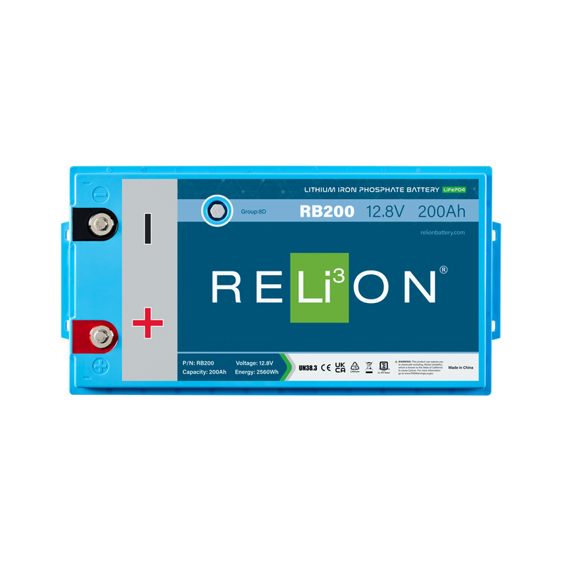 RELiON RB200 Deep Cycle Lithium Battery (Top view)