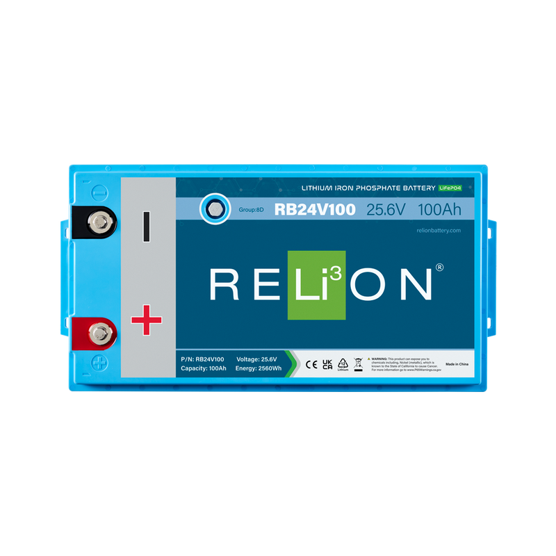 RELiON RB24V100 Deep Cycle Lithium Battery (Top view)