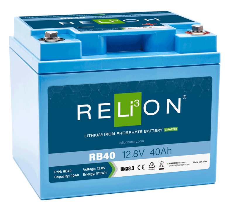Discover RELiON RB40 12V 40Ah lithium battery at Crabzz. Reliable and efficient, with delivery across Ontario and Canada. Shop now!