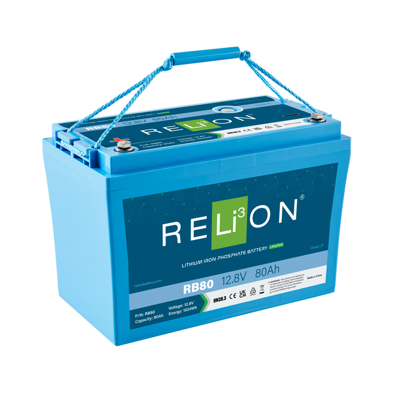 Find RELiON RB80 12V 80Ah lithium battery at Crabzz. High-capacity and dependable, with delivery across Ontario and Canada. Shop now!