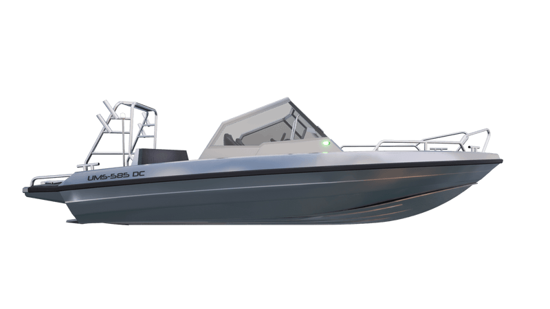 Aluminum boat UMS 585DC 19.5ft (Side view)