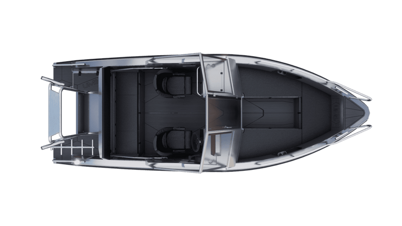 Aluminum boat UMS 585DC 19.5ft (Top view)