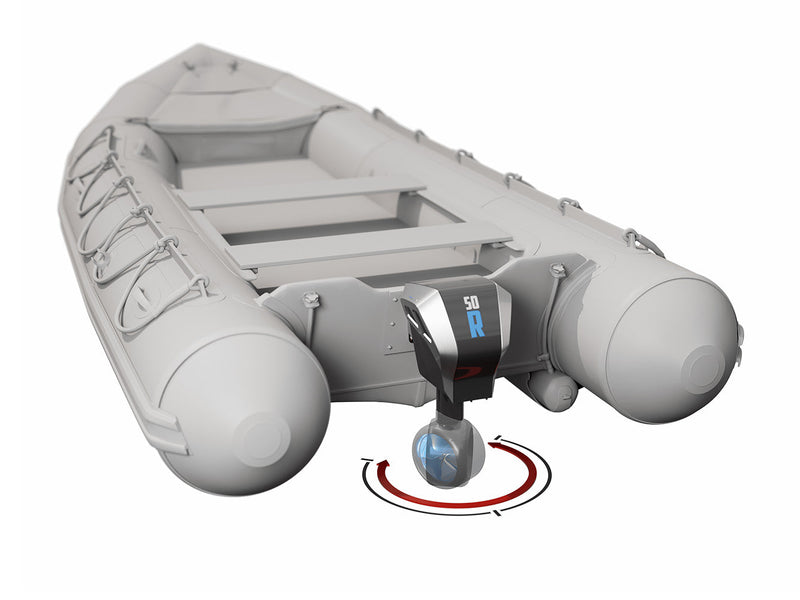 boat with electric steerable outboard motor 15 kw by rim drive technology Canada