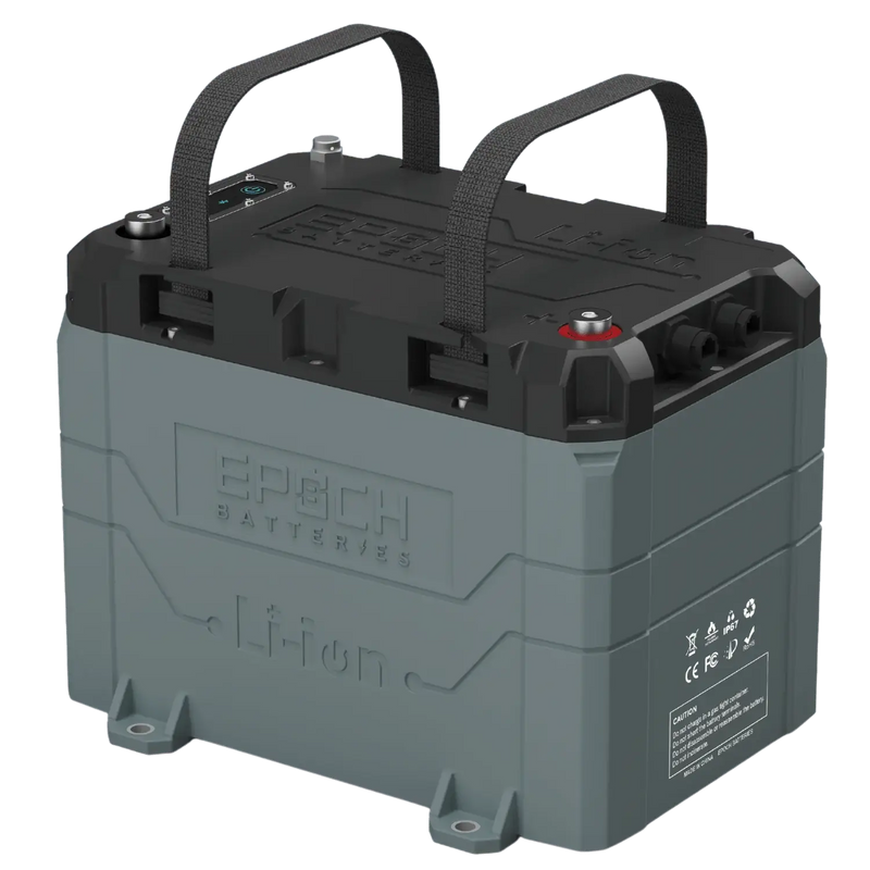 Epoch Lithium Marine Battery 12v 50ah right corner tin Canada