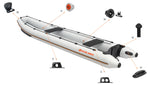 Parts of the Kolibri KM-460C Inflatable Canoe