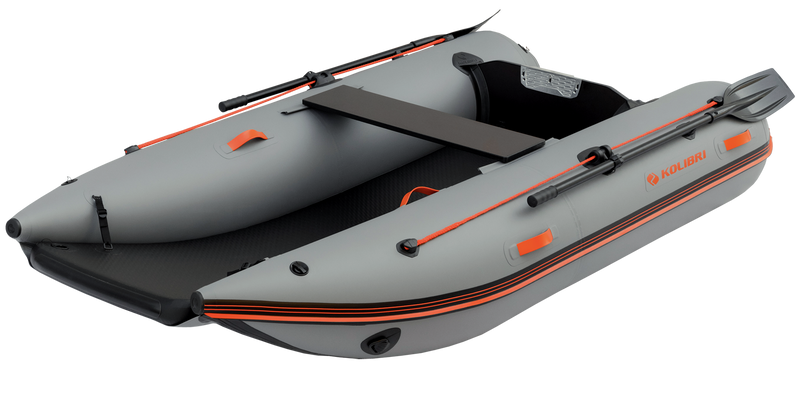 Shop the Kolibri Catamaran KM-300CM Inflatable Boat, offering stability and space. Available at Crafts Cove Marine with delivery across Canada.
