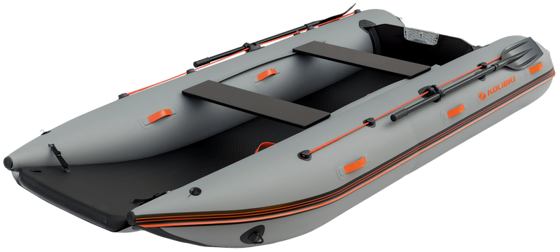 Shop the Kolibri Catamaran KM-380CM Inflatable Boat, offering enhanced stability and comfort. Available at Crafts Cove with delivery across Canada.