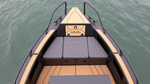 The front of the UMS 700HT 23ft Aluminum Boat